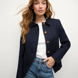 Veronica Beard Aire Dickey Jacket Midnight Denim NEW Sz 4 Gorgeous  $698